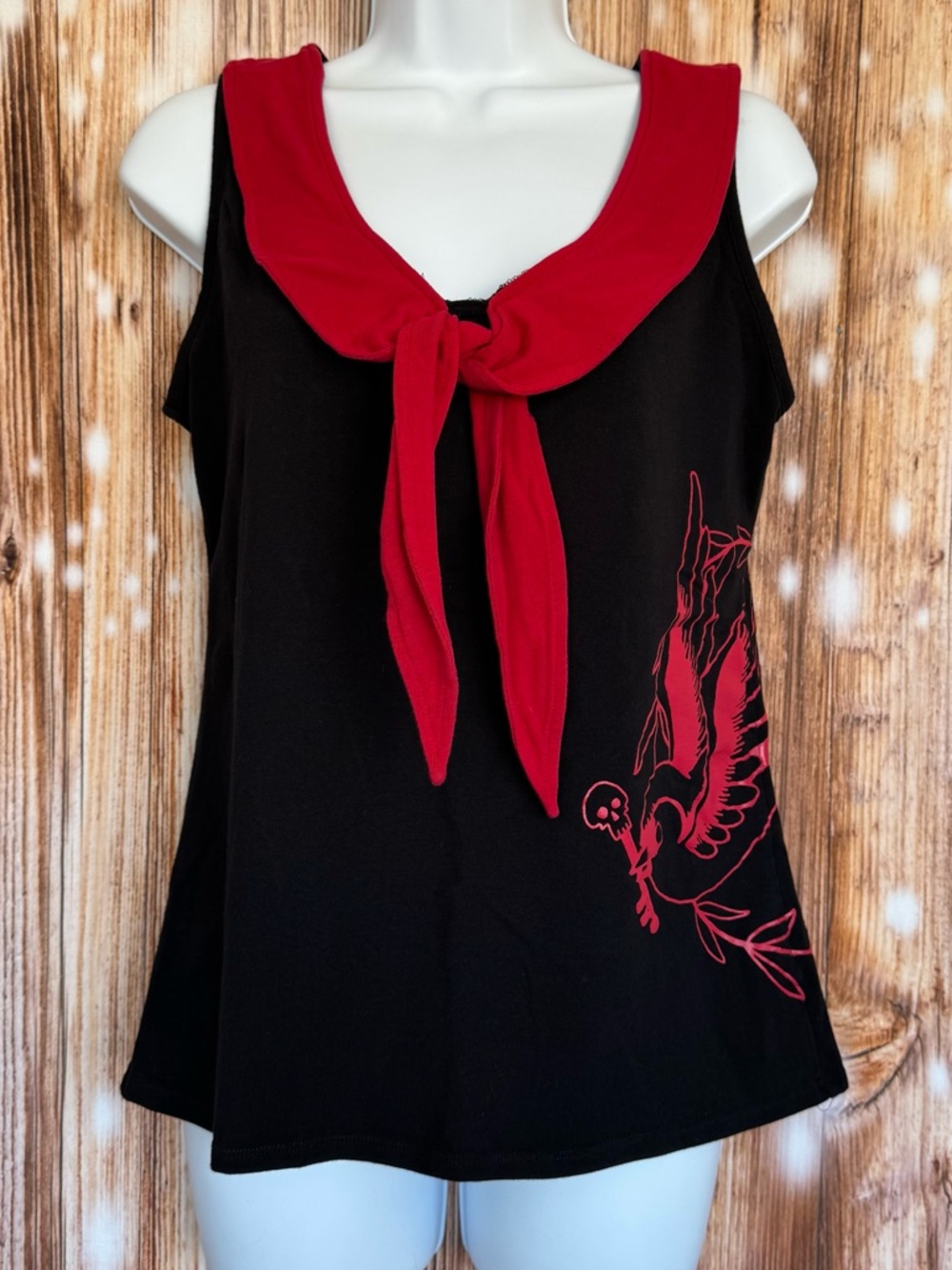 Hot Topic Midnight Hour Sparrow Sailor Pin Up Style Tank Top - Picture 2 of 8